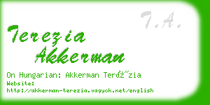 terezia akkerman business card